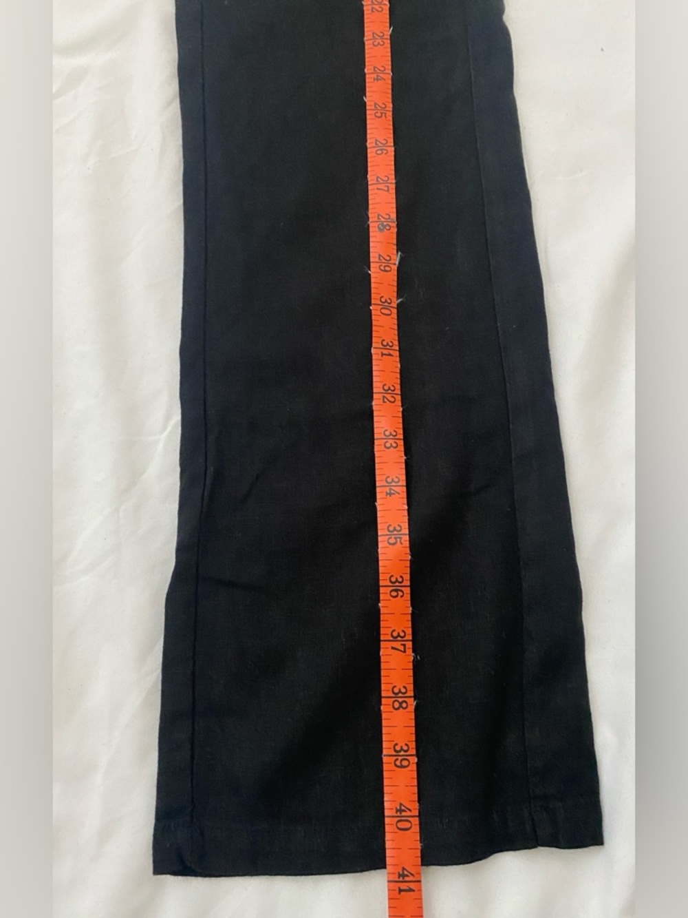 Love Tree Black Drawstring Linen Blend Pants, Size S - Picture 7 of 8